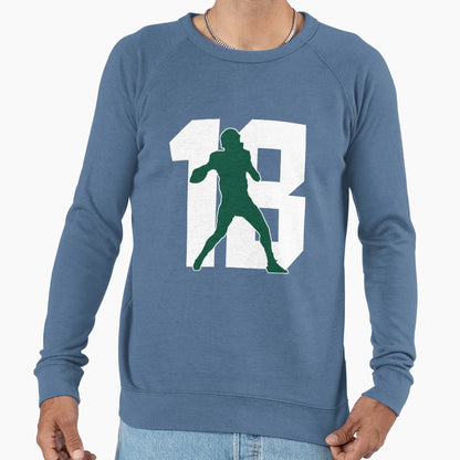Michigan State No 18 Sweatshirt - Minimalist Print Unisex - T-Shirt, Sweatshirt, Hoodie
