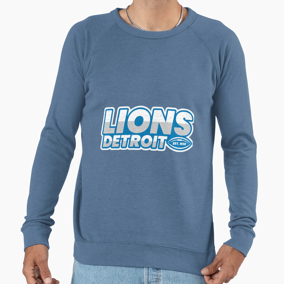 Detroit Lions Football Logo Sports Sweatshirt - Unique Graphic for Adults - T-Shirt, Sweatshirt, Hoodie