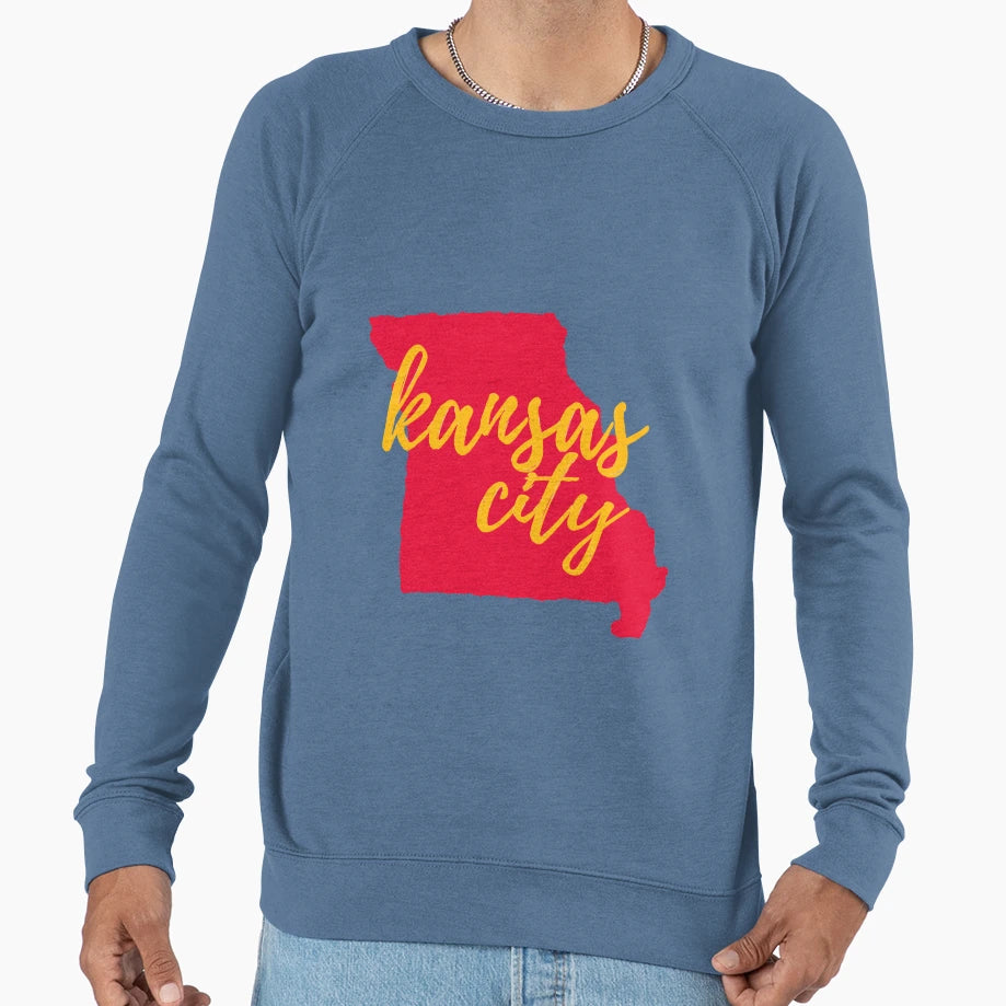 Kansas City Missouri Outline Sweatshirt - Aesthetic Graphic Unisex - T-Shirt, Sweatshirt, Hoodie