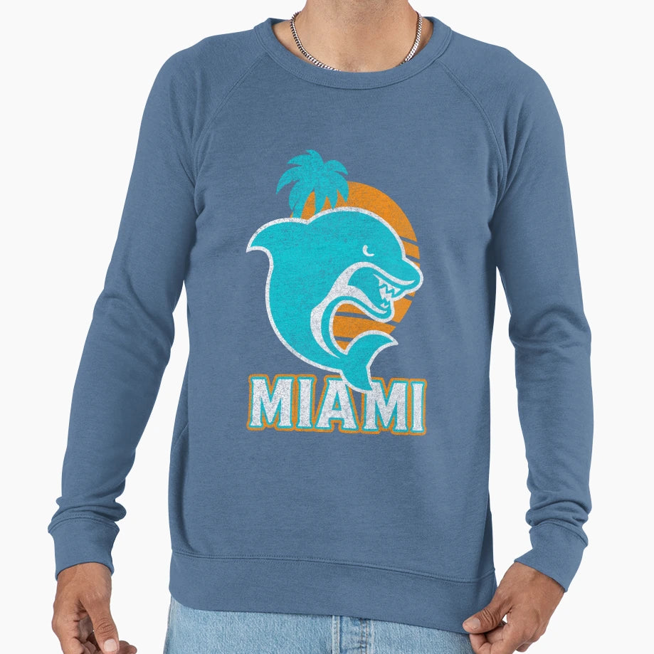 Dolphin Bold Football Fan Art Sweatshirt - Novelty Apparel Unisex - T-Shirt, Sweatshirt, Hoodie
