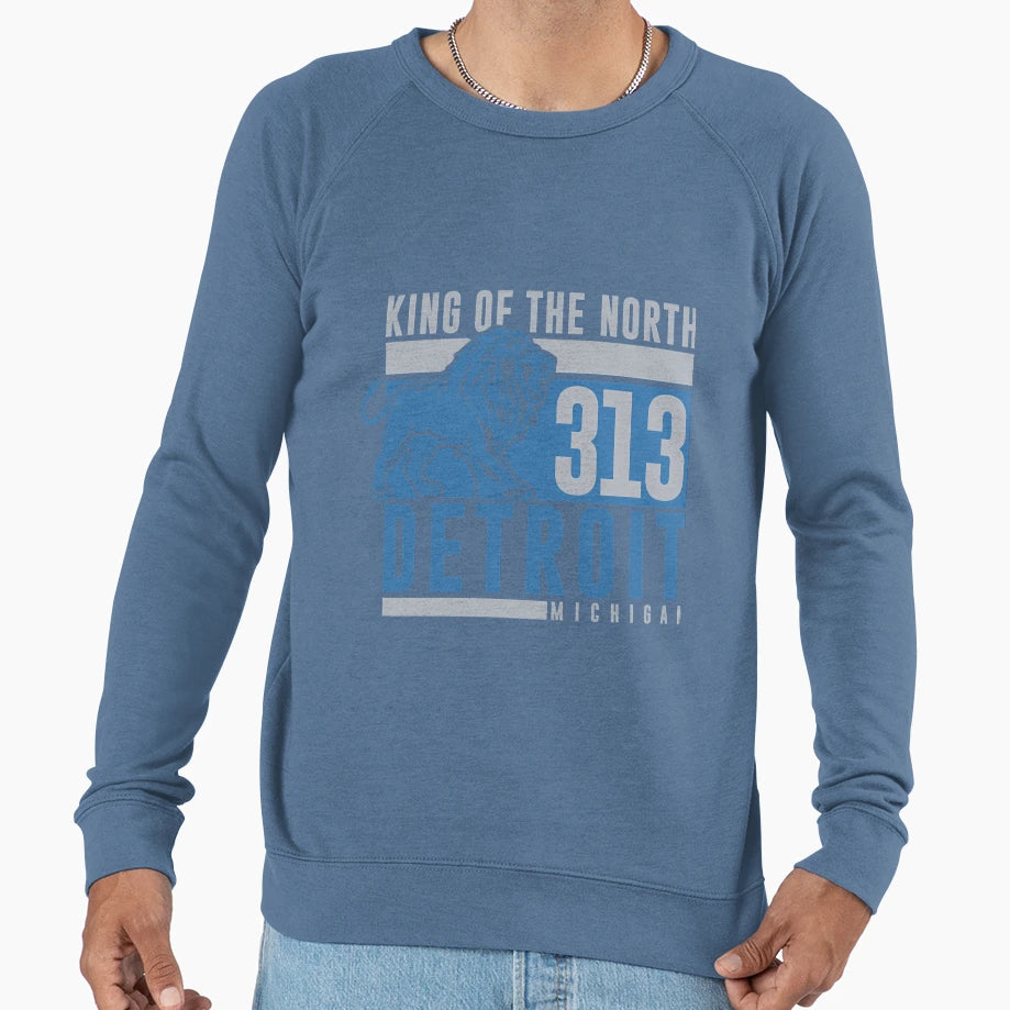 King North Detroit 313 Sweatshirt - Trendy Graphic for Adults - T-Shirt, Sweatshirt, Hoodie