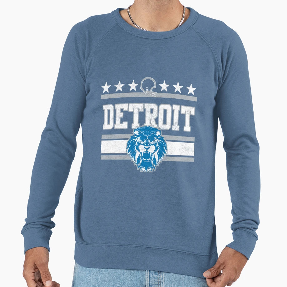Detroit Football Sweatshirt - Novelty Apparel for Adults - T-Shirt, Sweatshirt, Hoodie