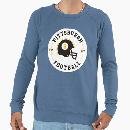 Pittsburgh Football Badge Sweatshirt - Streetwear Style Men Women - T-Shirt, Sweatshirt, Hoodie