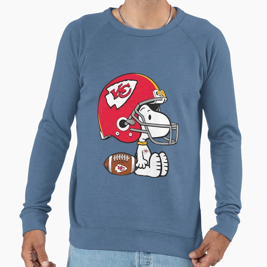 Snoopy Kansas City Football Helmet Sweatshirt - Custom Art Print Unisex - T-Shirt, Sweatshirt, Hoodie