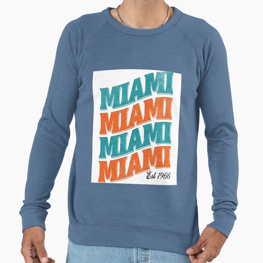 Miami Dolphins Sweatshirt - Aesthetic Graphic Unisex - T-Shirt, Sweatshirt, Hoodie