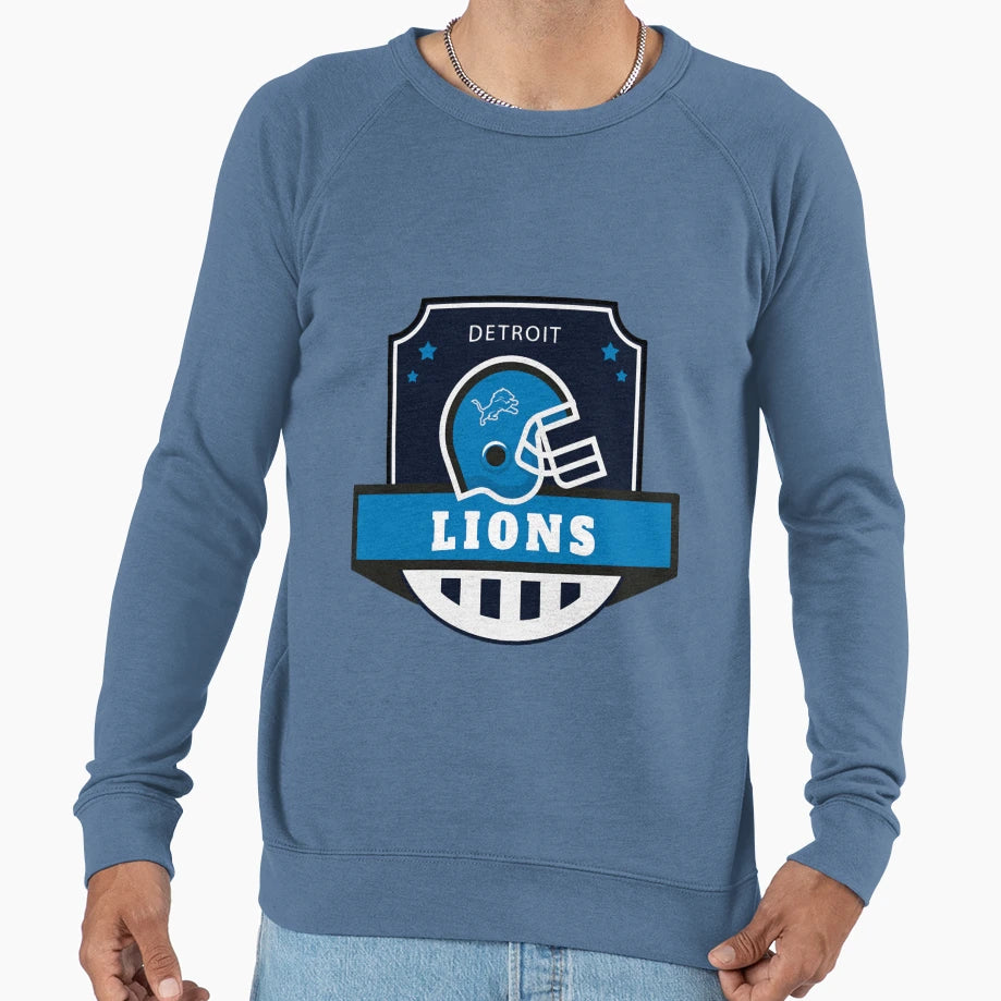 Art Detroit Lions Sweatshirt - Casual Everyday Wear for Adults - T-Shirt, Sweatshirt, Hoodie