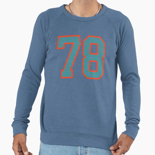 78 Number Aqua Orange Lucky Sweatshirt - Custom Art Print for Adults - T-Shirt, Sweatshirt, Hoodie