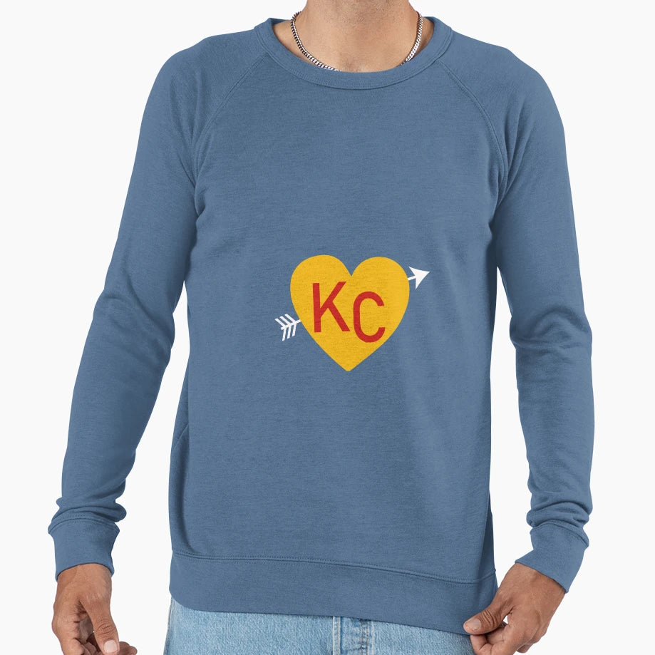 Kc Heart Sweatshirt - Minimalist Print Men Women - T-Shirt, Sweatshirt, Hoodie