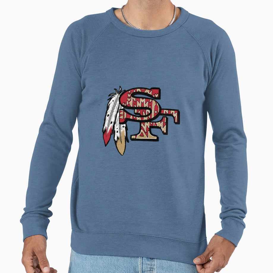 Native American 49Ers Logo Sweatshirt - Minimalist Print for Adults - T-Shirt, Sweatshirt, Hoodie