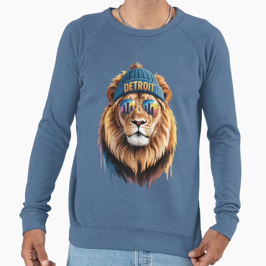 Detroit Lion Sweatshirt - Graphic Print for Adults - T-Shirt, Sweatshirt, Hoodie