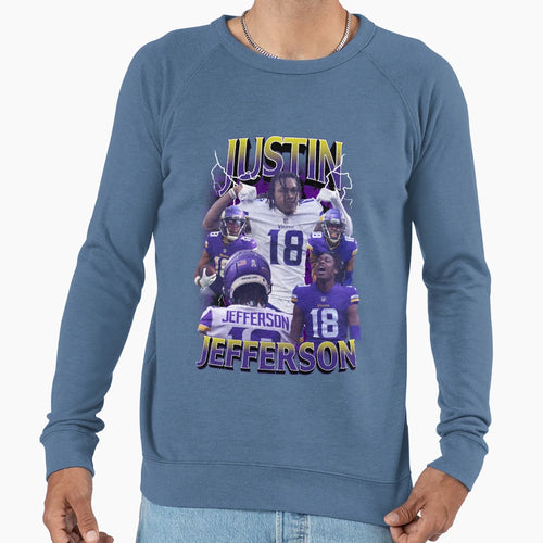 Justin Sports Jefferson Football Sweatshirt - Graphic Print for Adults - T-Shirt, Sweatshirt, Hoodie