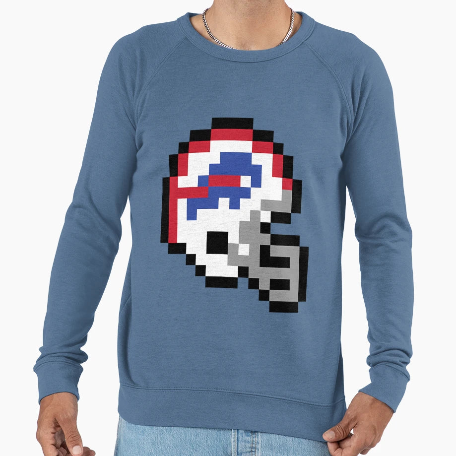 Buffalo Bills 8 Bit Football Sweatshirt - Custom Art Print Men Women - T-Shirt, Sweatshirt, Hoodie