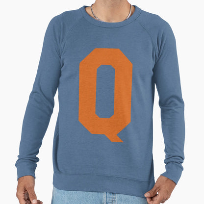 Alphabet Orange Q Sports Letter Q Sweatshirt - Custom Art Print for Adults - T-Shirt, Sweatshirt, Hoodie
