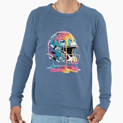 Ice Cream Drip Football Stuff Sweatshirt - Graphic Print Unisex - T-Shirt, Sweatshirt, Hoodie
