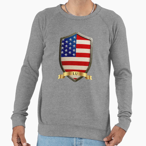 Lu American Heritage Crest Shield Sweatshirt - Unique Graphic for Adults - T-Shirt, Sweatshirt, Hoodie
