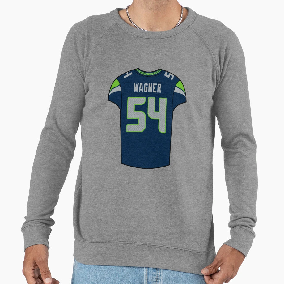 Bobby Wagner Home Jersey Sweatshirt - Novelty Apparel for Adults - T-Shirt, Sweatshirt, Hoodie