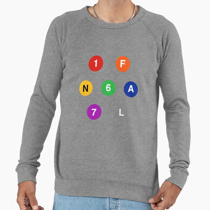New York City Mta Subway Lines Sweatshirt - Graphic Print Men Women - T-Shirt, Sweatshirt, Hoodie