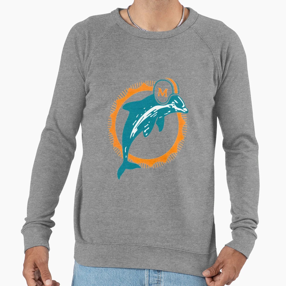 Dolphins Sweatshirt - Custom Art Print for Adults - T-Shirt, Sweatshirt, Hoodie