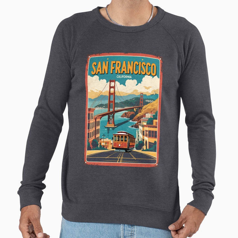 San Francisco California Sweatshirt - Aesthetic Graphic Men Women - T-Shirt, Sweatshirt, Hoodie
