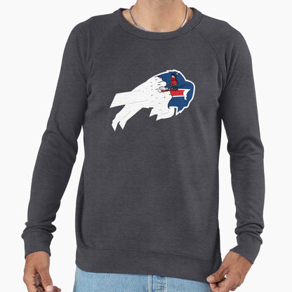 Snowstorm Buffalo Bills Logo Sweatshirt - Casual Everyday Wear for Adults - T-Shirt, Sweatshirt, Hoodie