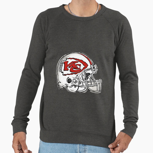 Kansas City Chiefs Helmet Sweatshirt - Graphic Print Unisex - T-Shirt, Sweatshirt, Hoodie