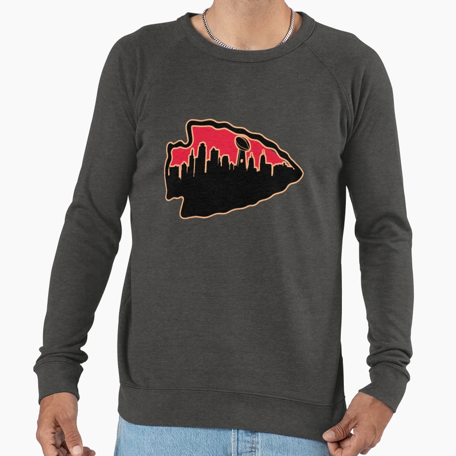 Kansas City Chiefs Arrowhead Kc Sweatshirt - Fun Novelty Design Unisex - T-Shirt, Sweatshirt, Hoodie