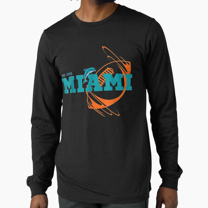 Miami Est 1966 Sports Team Athletic Novelty T-Shirt - Graphic Print Unisex - T-Shirt, Sweatshirt, Hoodie