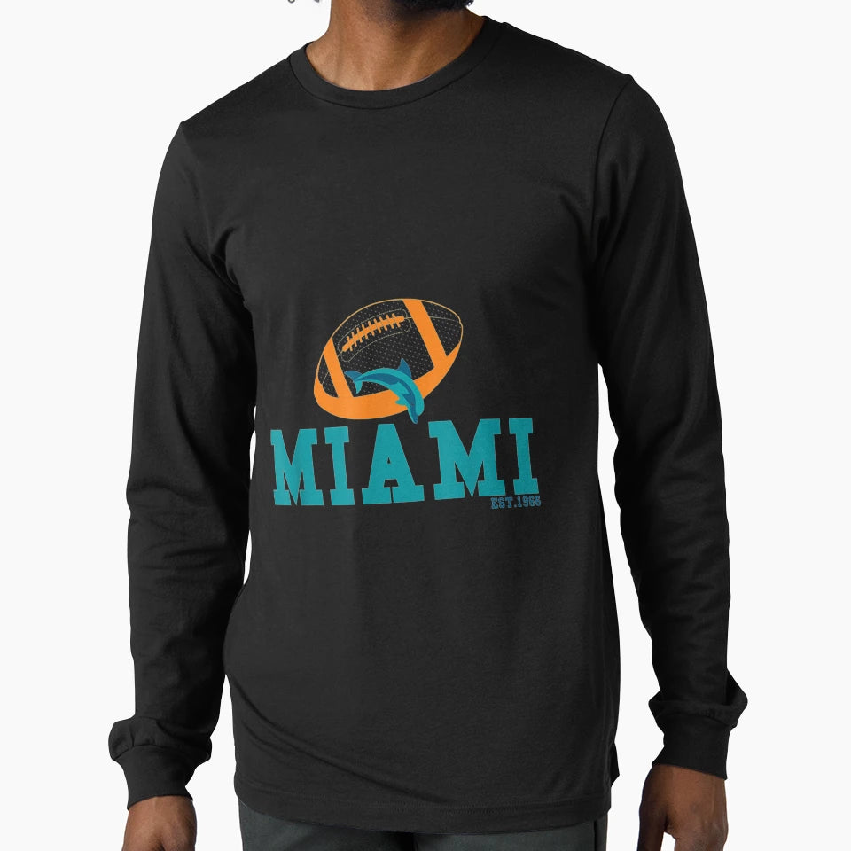 Miami Est 1966 Sports Team Athletic T-Shirt - Trendy Graphic Unisex - T-Shirt, Sweatshirt, Hoodie