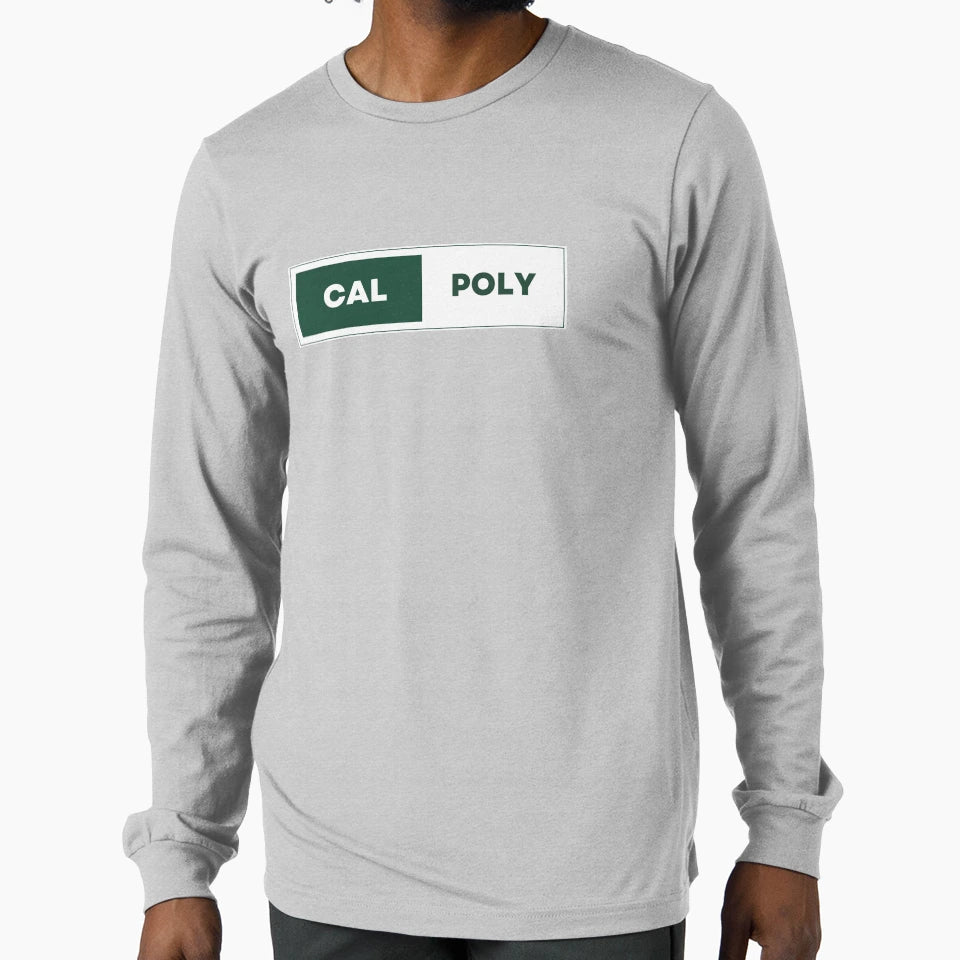 Cal Poly Contrast White T-Shirt - Casual Everyday Wear Men Women - T-Shirt, Sweatshirt, Hoodie
