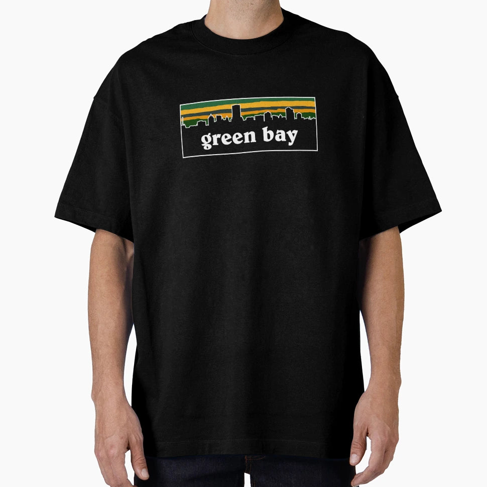 Green Bay Cityscape Football T-Shirt - Graphic Print Men Women - T-Shirt, Sweatshirt, Hoodie