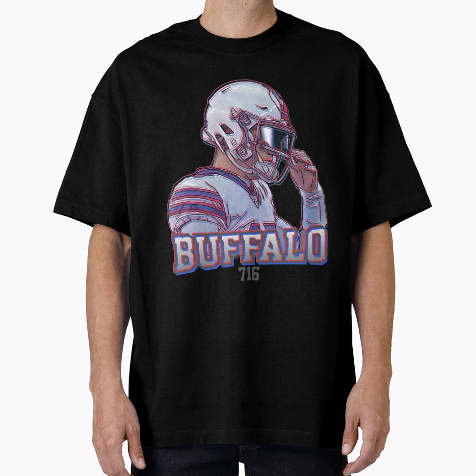 Bills Qb Josh 3D Glasses Effect T-Shirt - Minimalist Print for Adults - T-Shirt, Sweatshirt, Hoodie