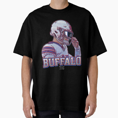 Bills Qb Josh 3D Glasses Effect T-Shirt - Minimalist Print for Adults - T-Shirt, Sweatshirt, Hoodie