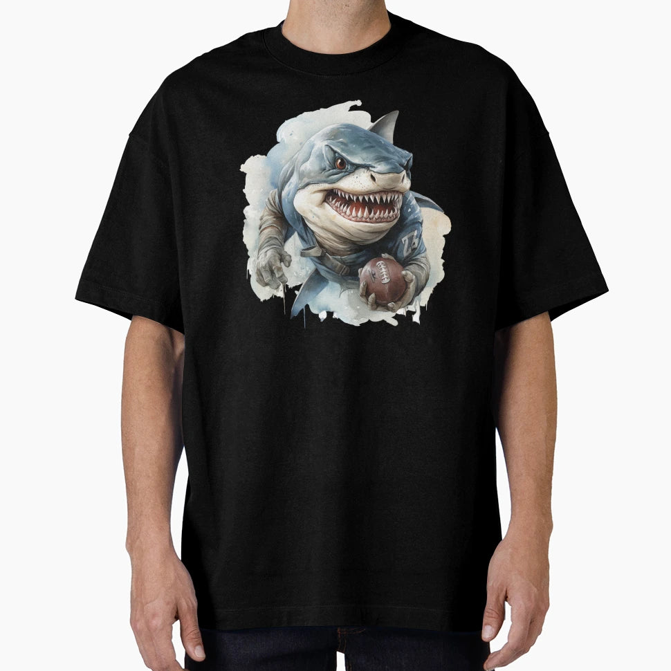 American Football Shark Player T-Shirt - Fun Novelty Design Men Women - T-Shirt, Sweatshirt, Hoodie