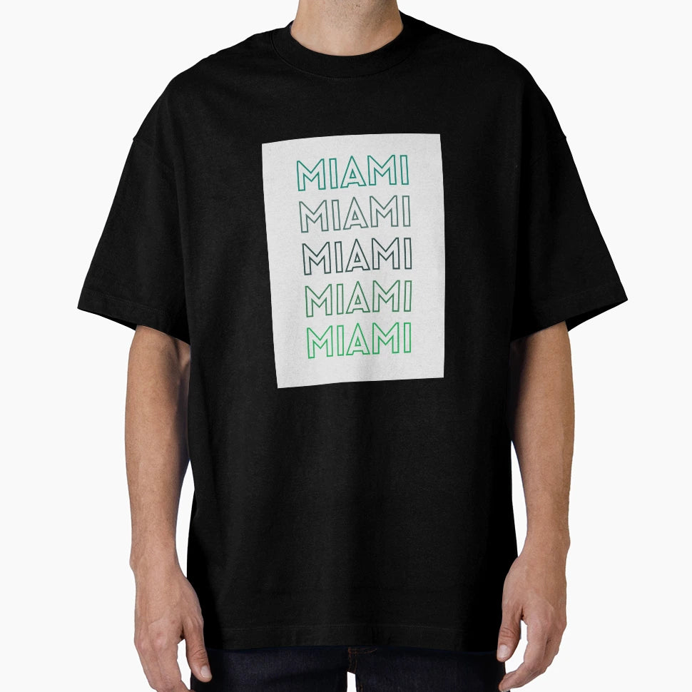 Green Miami Pattern T-Shirt - Novelty Apparel for Adults - T-Shirt, Sweatshirt, Hoodie