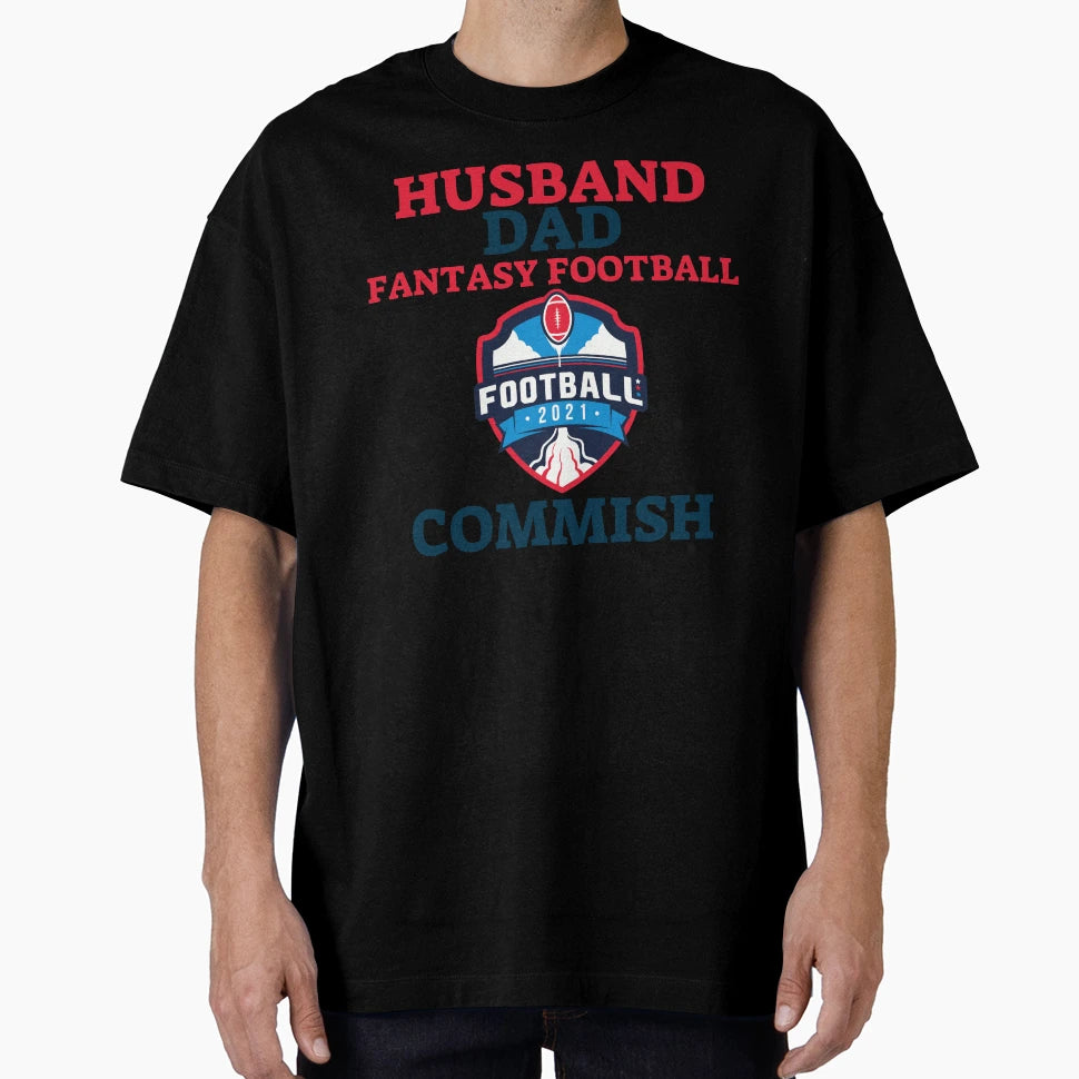 Husband Dad Fantasy Football Commish T-Shirt - Graphic Print for Adults - T-Shirt, Sweatshirt, Hoodie