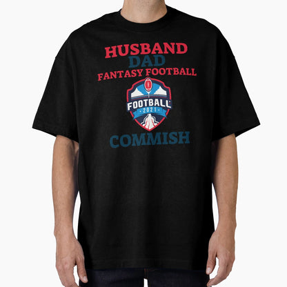 Husband Dad Fantasy Football Commish T-Shirt - Graphic Print for Adults - T-Shirt, Sweatshirt, Hoodie