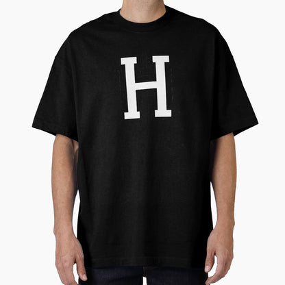 Letter H Two Color T-Shirt - Aesthetic Graphic for Adults - T-Shirt, Sweatshirt, Hoodie