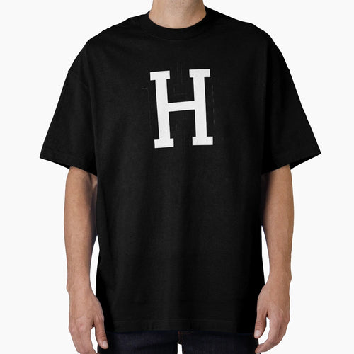 Letter H Two Color T-Shirt - Aesthetic Graphic for Adults - T-Shirt, Sweatshirt, Hoodie