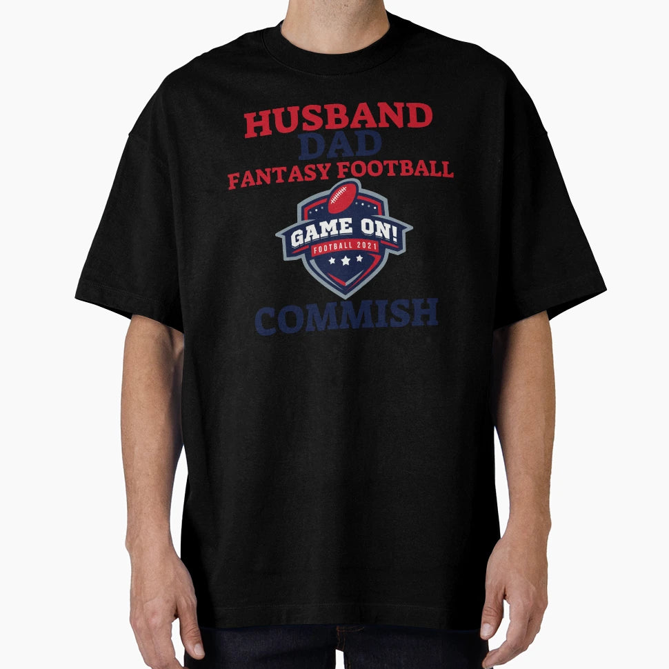 Husband Dad Fantasy Football Commish T-Shirt - Graphic Print for Adults - T-Shirt, Sweatshirt, Hoodie