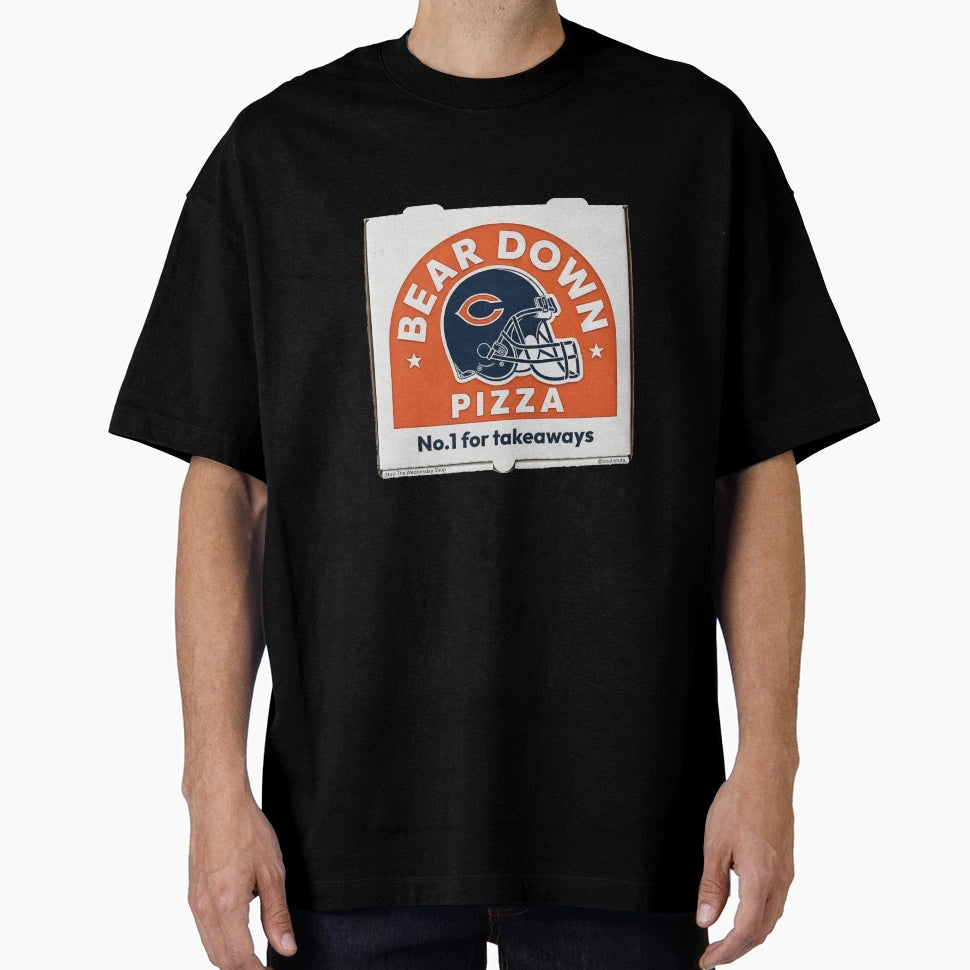Bear Down Pizza T-Shirt - Fun Novelty Design for Adults - T-Shirt, Sweatshirt, Hoodie
