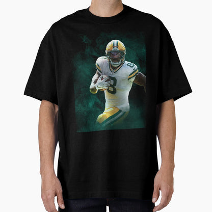Josh Jacobs Green Bay Sports Art T-Shirt - Casual Everyday Wear Unisex - T-Shirt, Sweatshirt, Hoodie