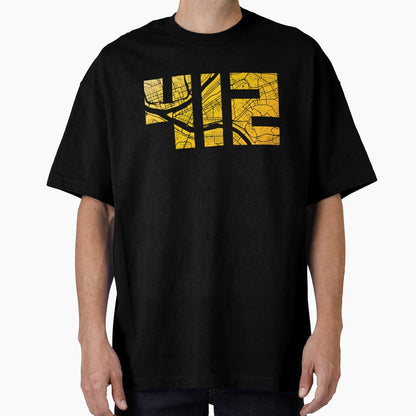 Pittsburgh 412 Map T-Shirt - Custom Art Print for Adults - T-Shirt, Sweatshirt, Hoodie