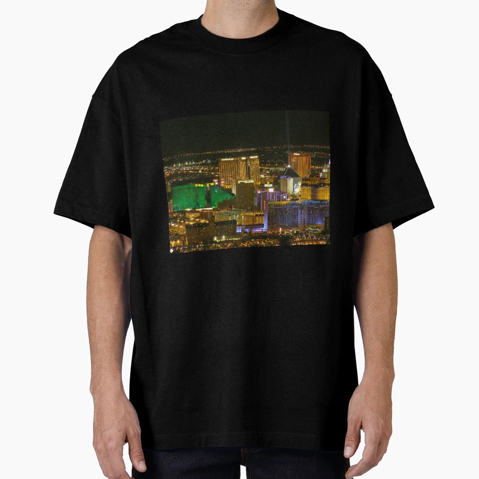 Aerial South Las Vegas Strip T-Shirt - Fun Novelty Design for Adults - T-Shirt, Sweatshirt, Hoodie