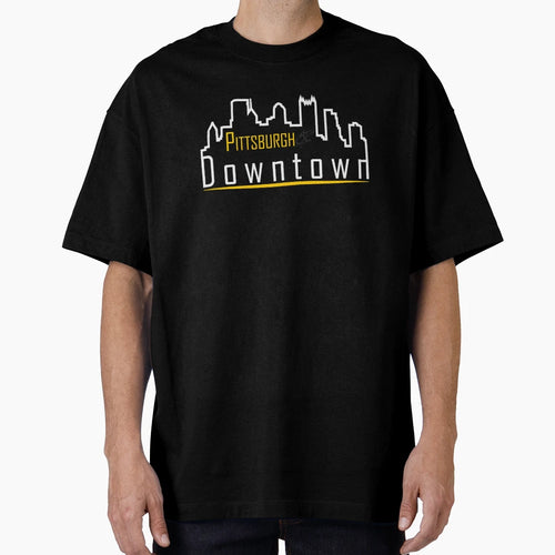 Black Downtown Pittsburgh T-Shirt - Trendy Graphic Men Women - T-Shirt, Sweatshirt, Hoodie