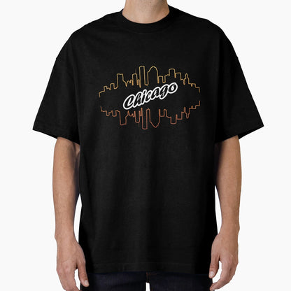 Chicago City Skyline T-Shirt - Minimalist Print Men Women - T-Shirt, Sweatshirt, Hoodie