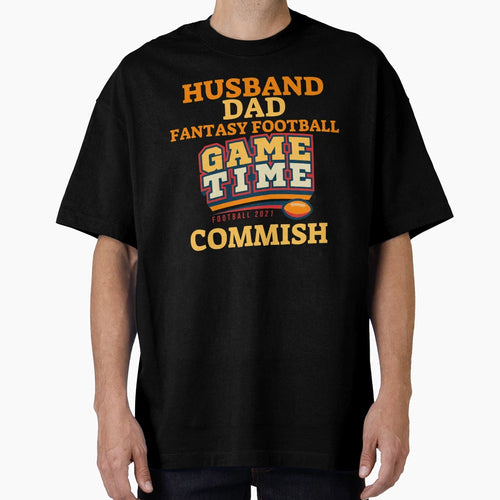 Husband Dad Fantasy Football Commish T-Shirt - Minimalist Print Unisex - T-Shirt, Sweatshirt, Hoodie