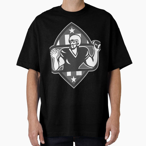 American Football Qb Player Throw Ball T-Shirt - Graphic Print Unisex - T-Shirt, Sweatshirt, Hoodie