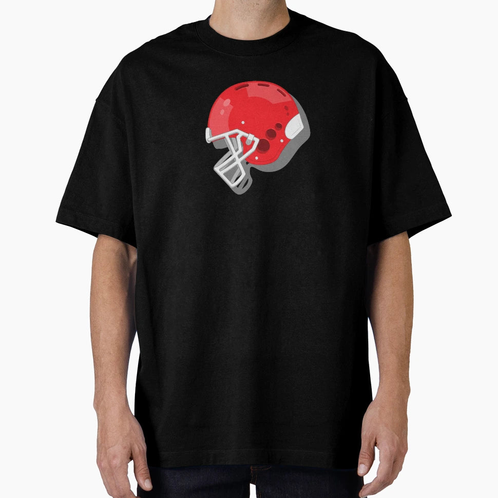 Red American Football Helmet T-Shirt - Fun Novelty Design for Adults - T-Shirt, Sweatshirt, Hoodie