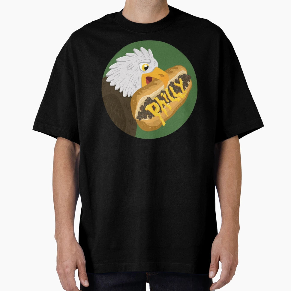 Philly Cheesesteak Eagle T-Shirt - Aesthetic Graphic Men Women - T-Shirt, Sweatshirt, Hoodie