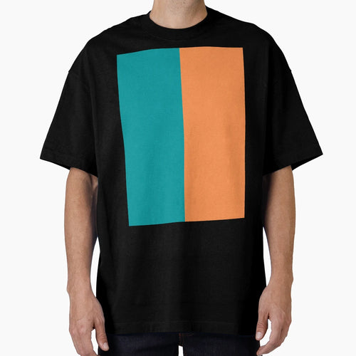 Teal Blue And Orange Striped T-Shirt - Casual Everyday Wear for Adults - T-Shirt, Sweatshirt, Hoodie